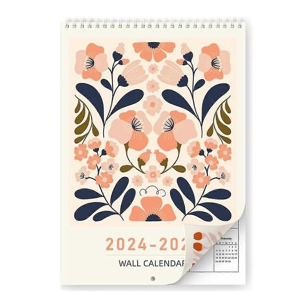 Wall Calendar 2024-2025, 2024 Abstract Art Wall Calendar From January 2024 To June 2025, A4 Calendar 8.3x11.8inch