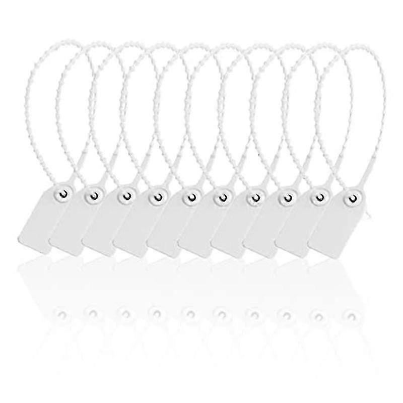 100 Plastic Tamper Seals, Numbered Zip Ties Tags,Disposable Self Locking Signage for Fire Extinguis