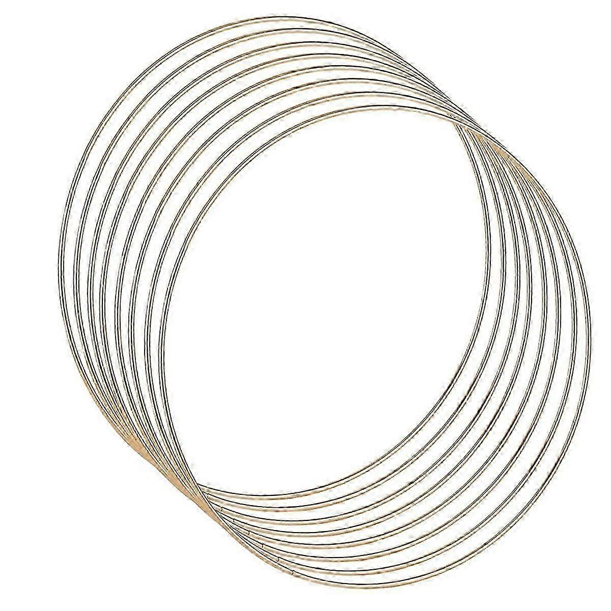 8pcs metal floral argolas grinalda 12 polegadas pegador anéis de macramê para decoração de grinalda de casamento, mesa de centro