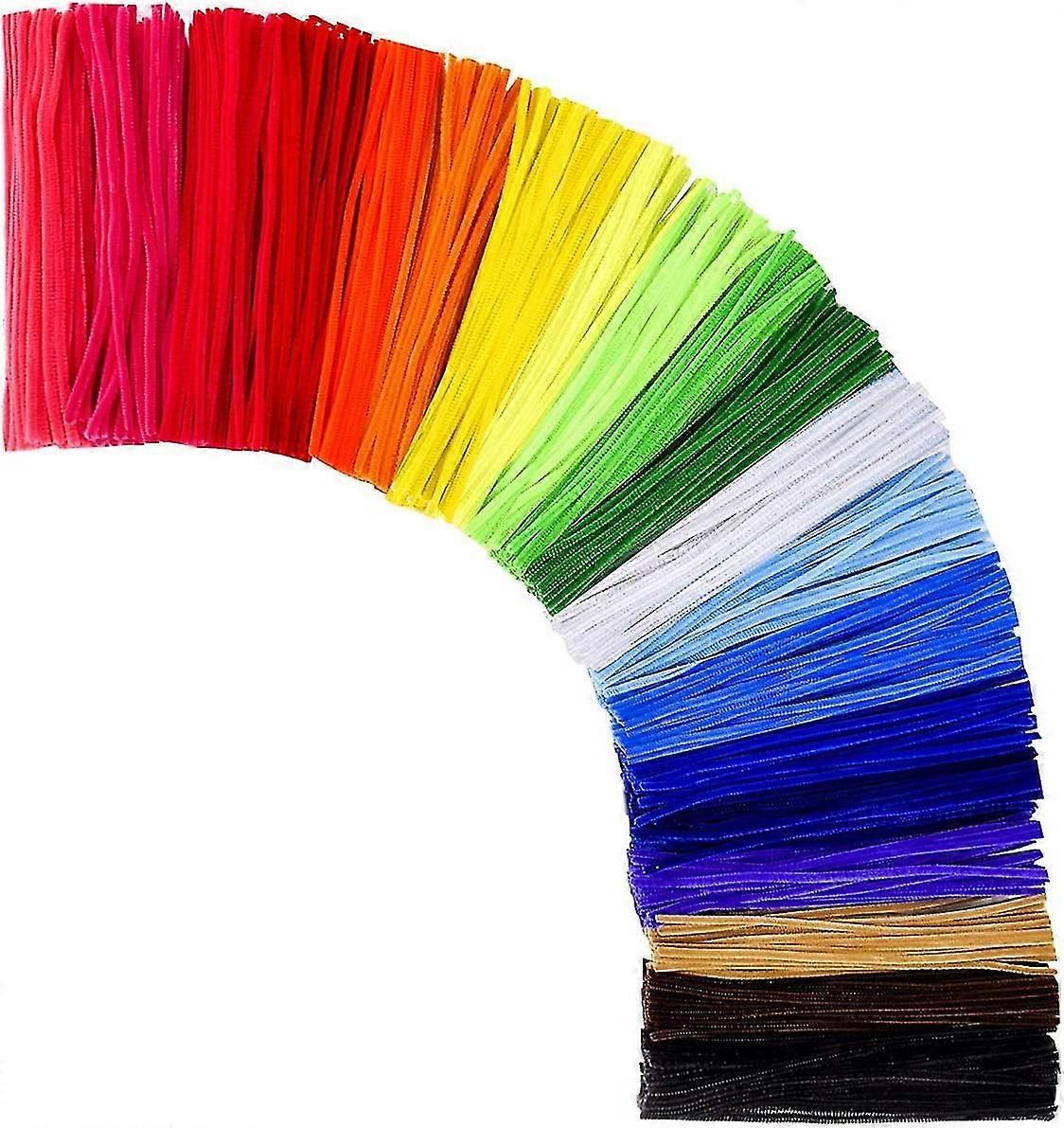 Pipe Cleaners,1000 pcs and 20 Assorted Colors 12 inch Chenille Stems for DIY Art Creative Crafts Decorations