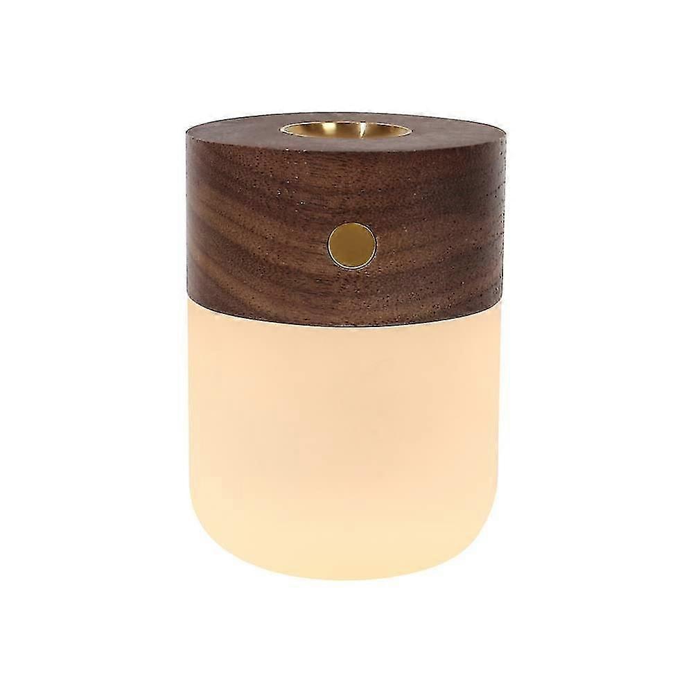 Portable Diffuser Essential Oil Diffuser, Wooden Aroma Diffuser with Warm Light, Battery Operated Ho