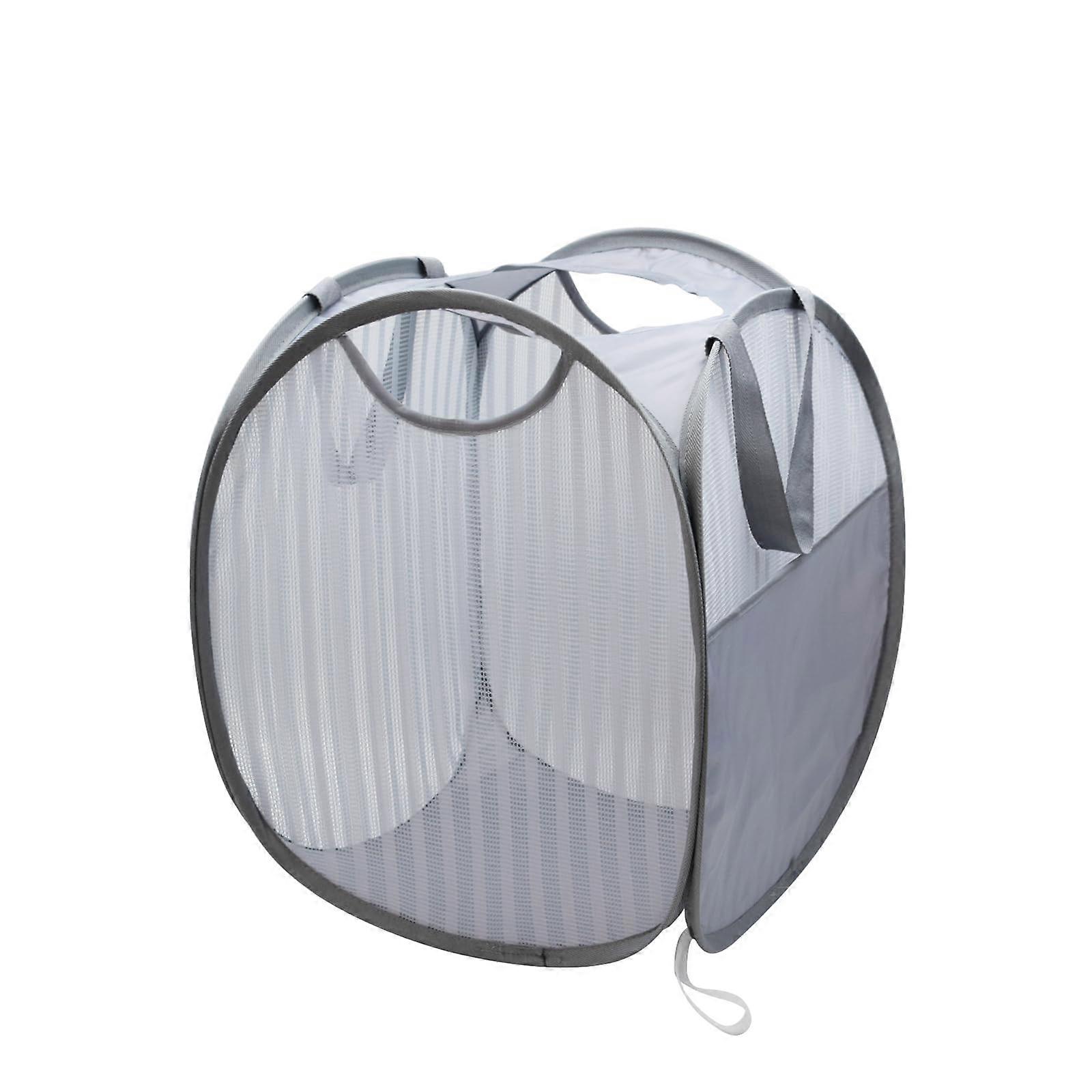 16" H Foldable Laundry Mesh Popup Hamper for Easy Storage, Lightweight, Portable, Ideal for Home and Travel