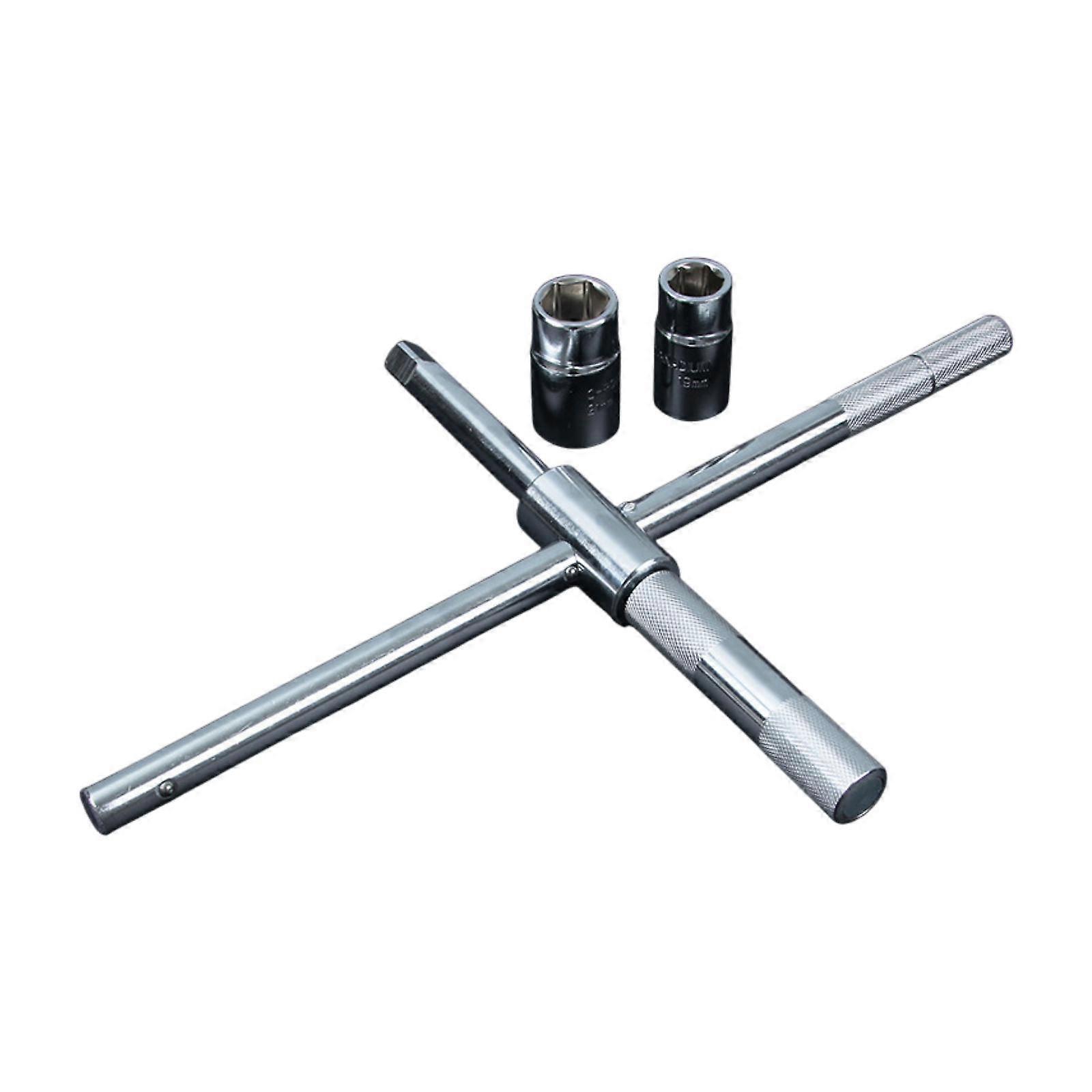 Universal Tire Wrench Set Heavy Duty AntiSlip Handle with Standard Sockets