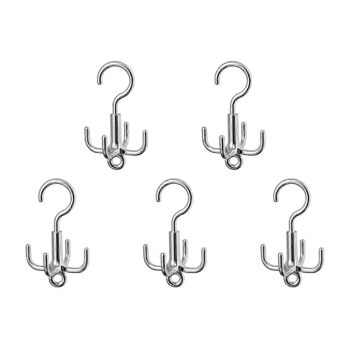 5PCS 360° Rotating Hanger Hooks Space Saving Wardrobe Organizer