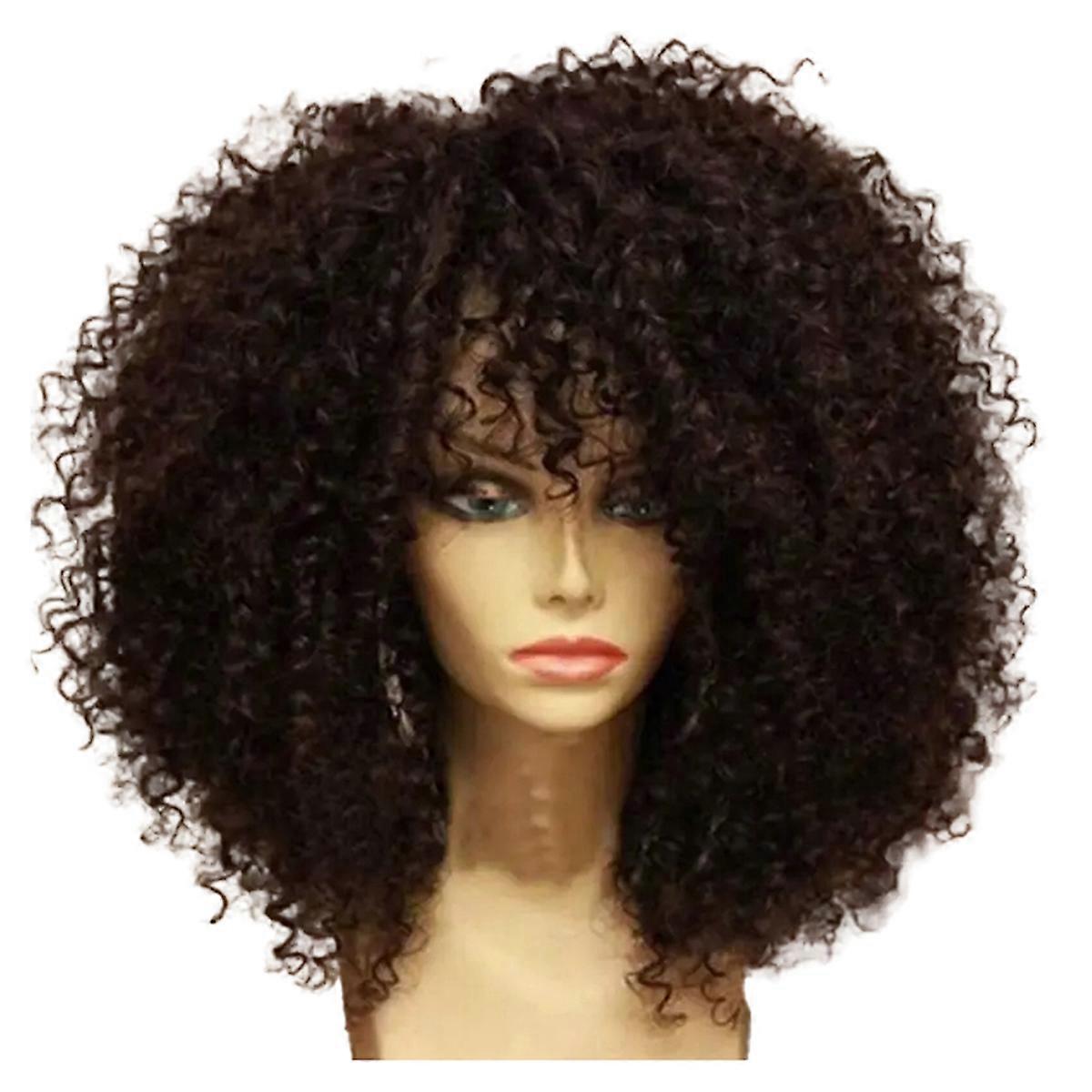 16 Inch For Afro Hair Wigs With Bangs(A)