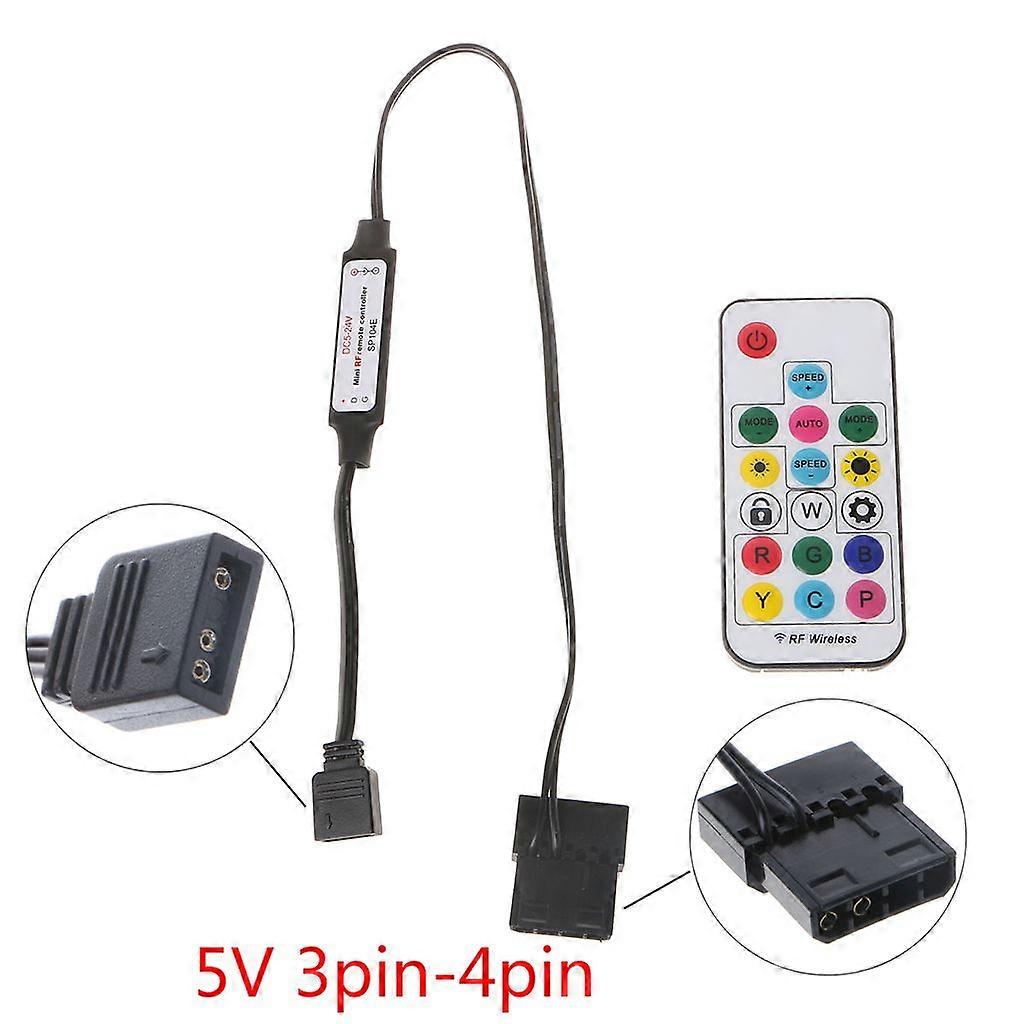 RGB LED Strip Light For PC Computer for Case SATA Power Supply RF Remote Control
