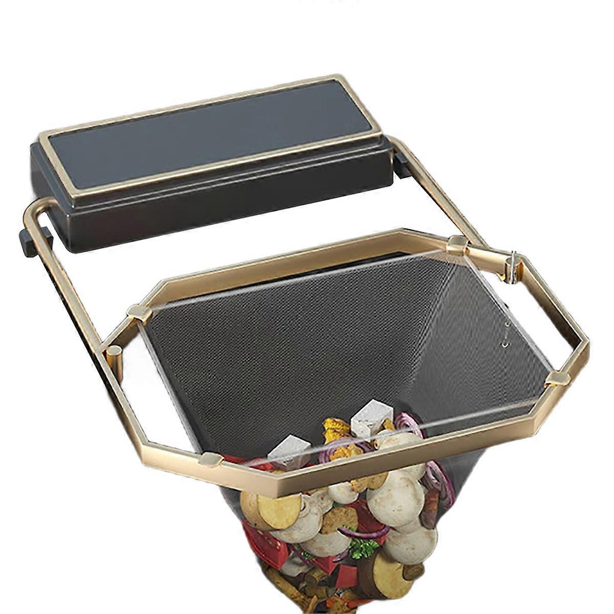 Veneer Sink Filter, Folding Corner Sink Filter, with Mesh Bag, Grey