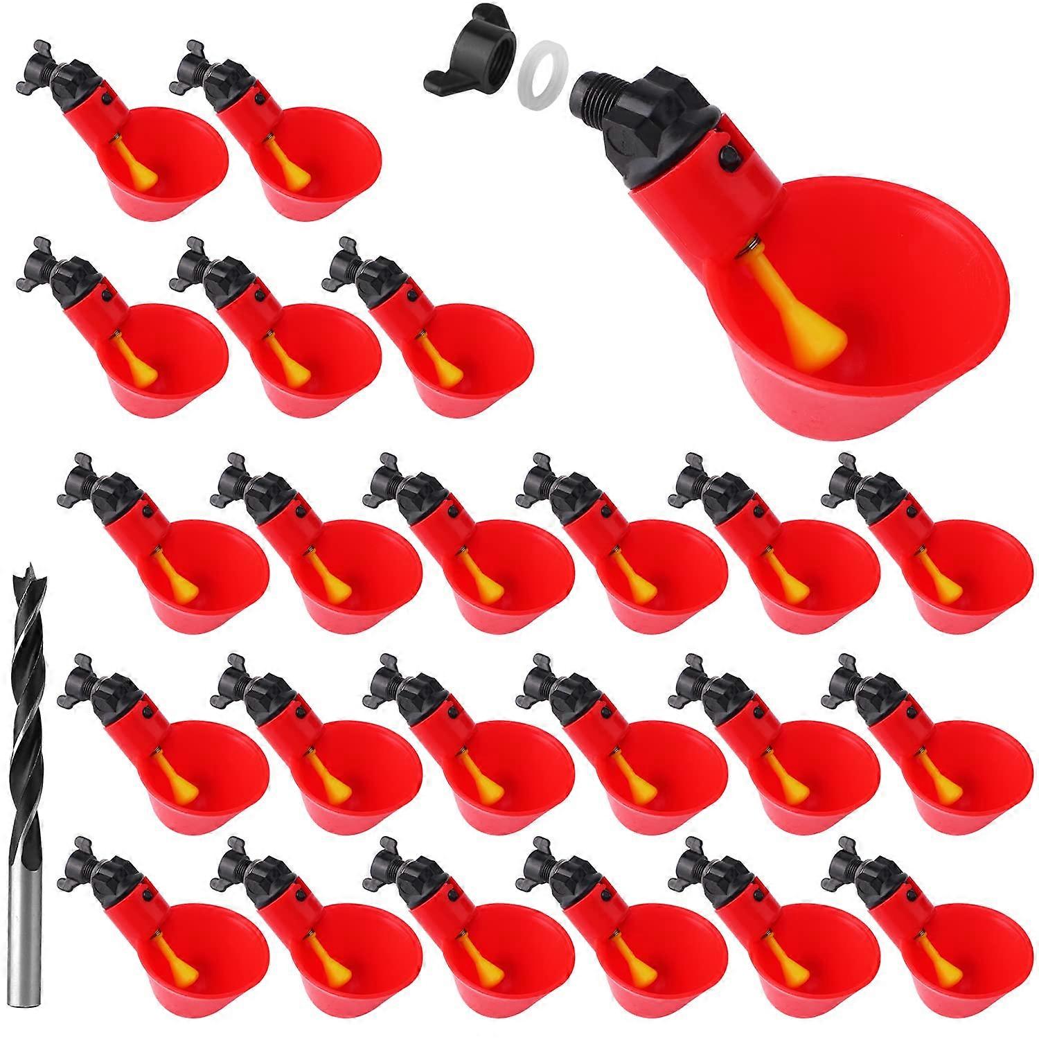 24 Packs Automatic Poultry Drinking Watering Cups for Farm Use