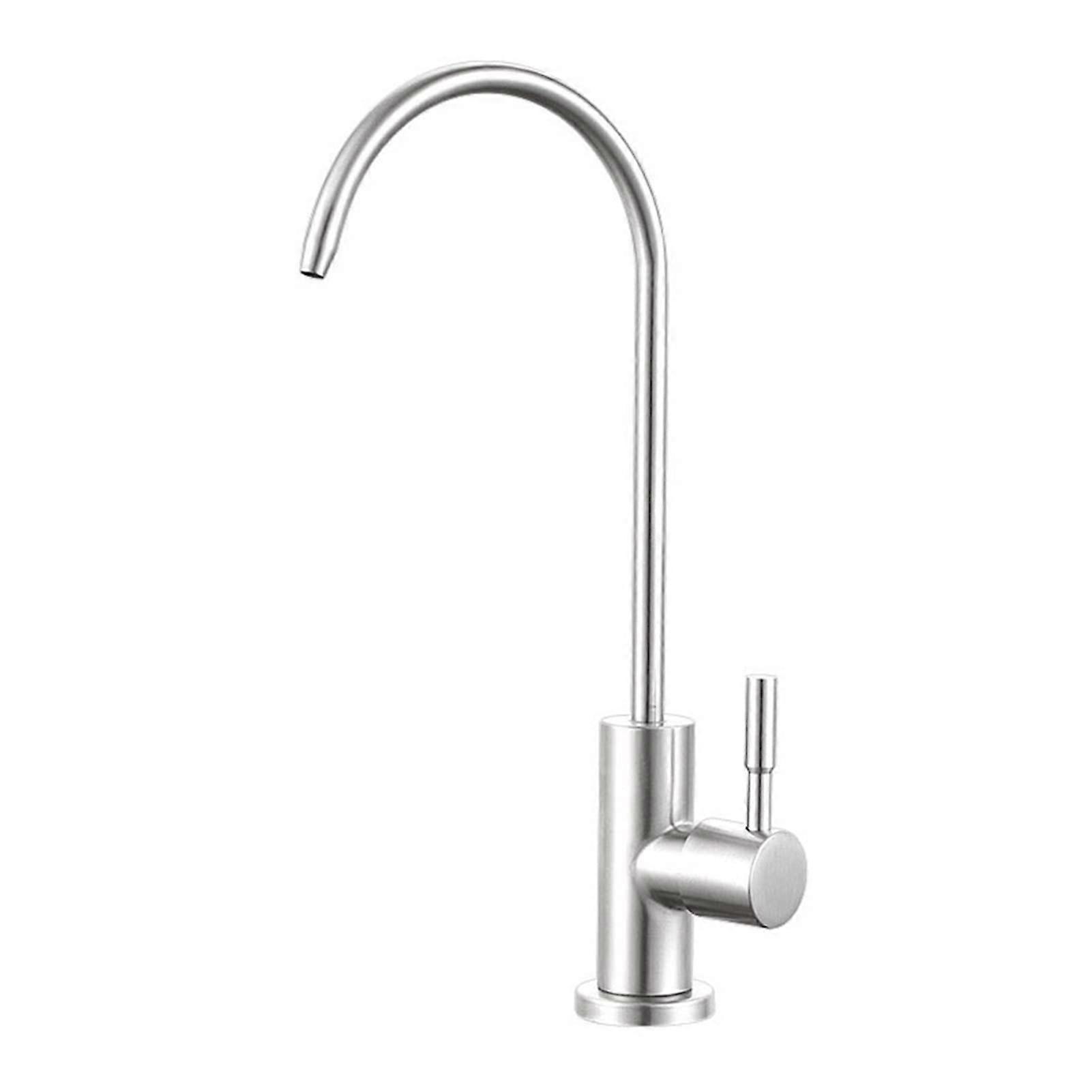 Deck Mounted 304 Stainless Steel Black Kitchen Faucets Direct Drinking Tap Single Handle Water Purifier Faucet Use Fit for Sink(Brushed B)