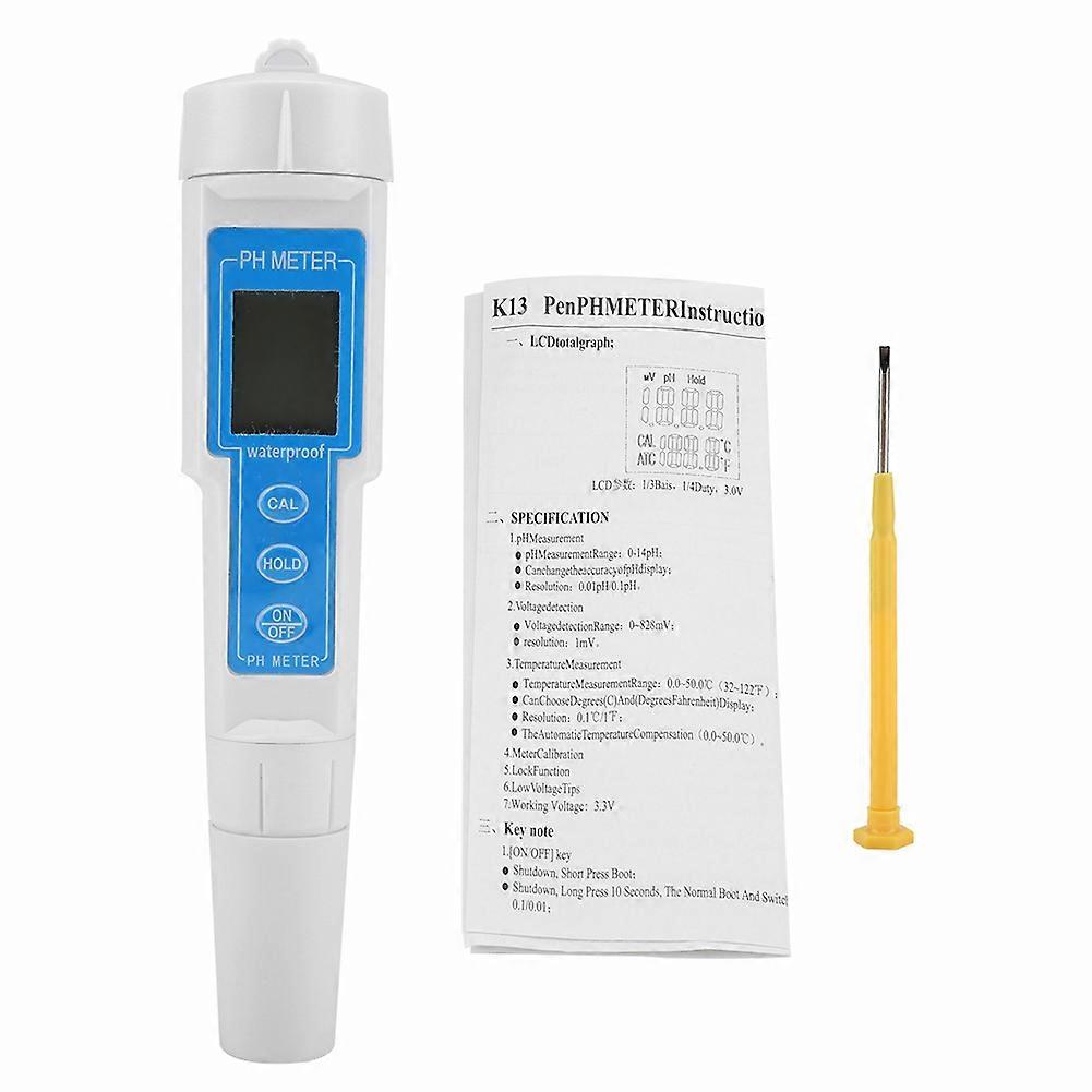 Portable Waterproof Digital Water PH Meter Tester for Pool Drinks Aquarium
