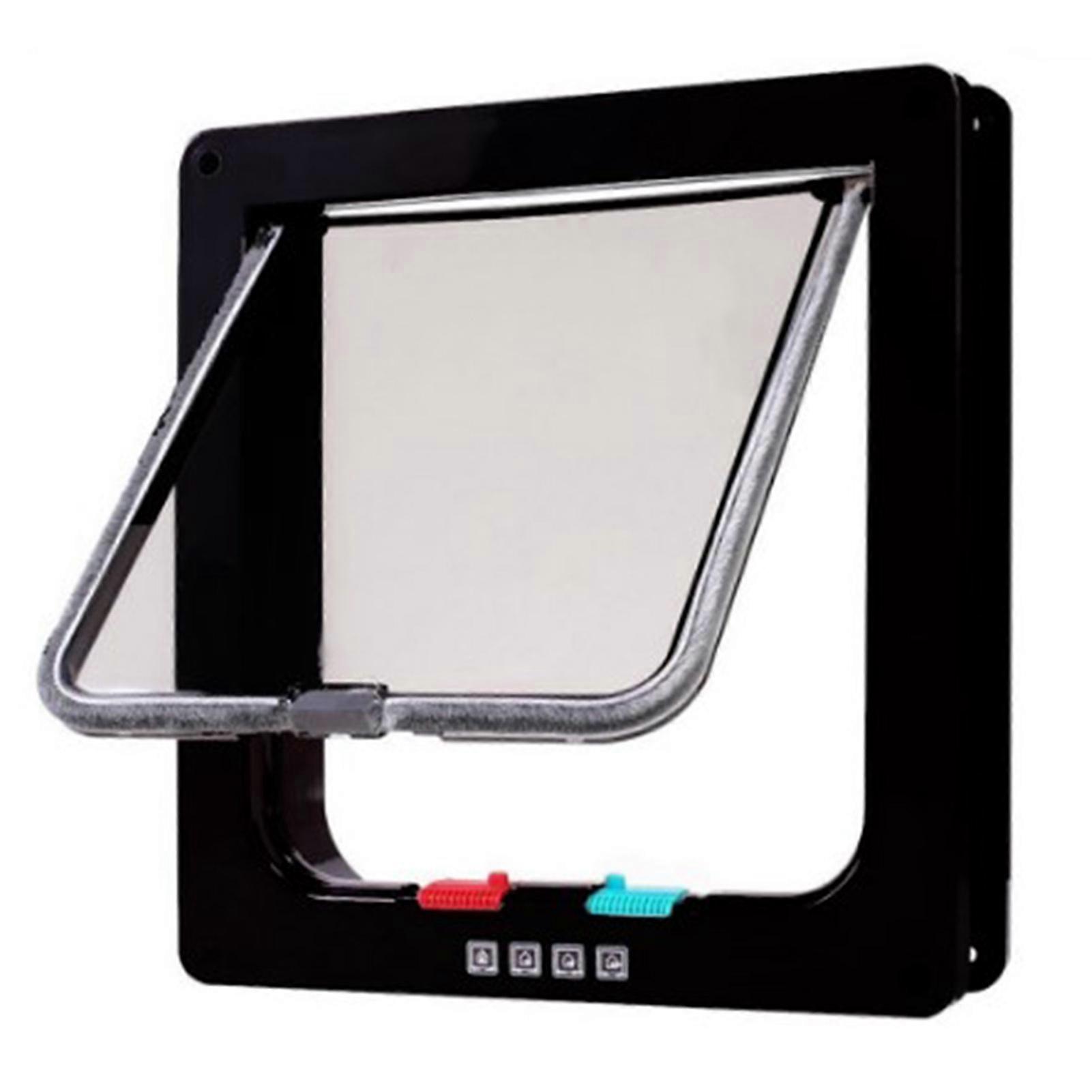 Cat Door Wearproof Automatic Window Closure Function Cat Interior Exterior Door for Pet Cat Dog