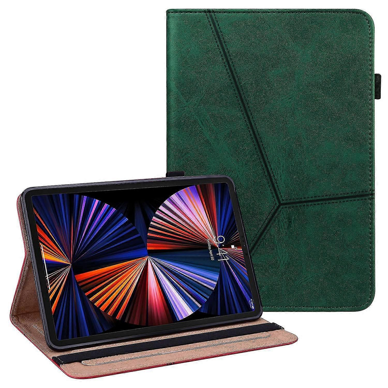 Leather Tablet Stand Cover With Auto Wake Function And Card Holder For Ipad Pro 12.9-inch (2021)