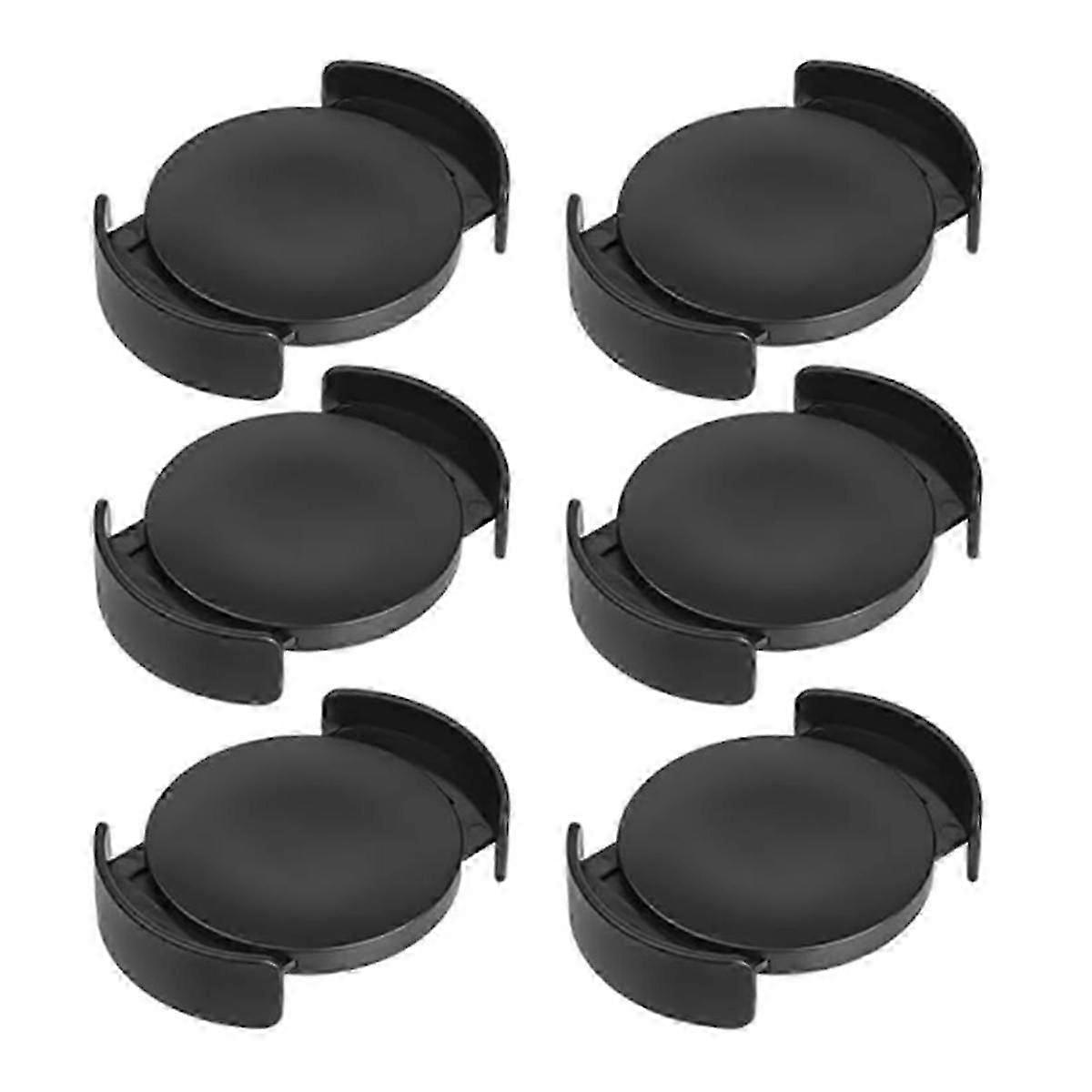 6 Pack Coffee Cup Organizer for Cupboard Cup Holder Stackable Adjustable Space Saving Black