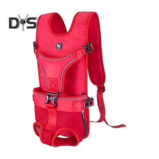 Portable Pet Backpack Carrier Adjustable Dog Front Carrier Backpack Hands-Free Dog Backpack with Ergonomic Shoulder Straps for Small Medium Puppy