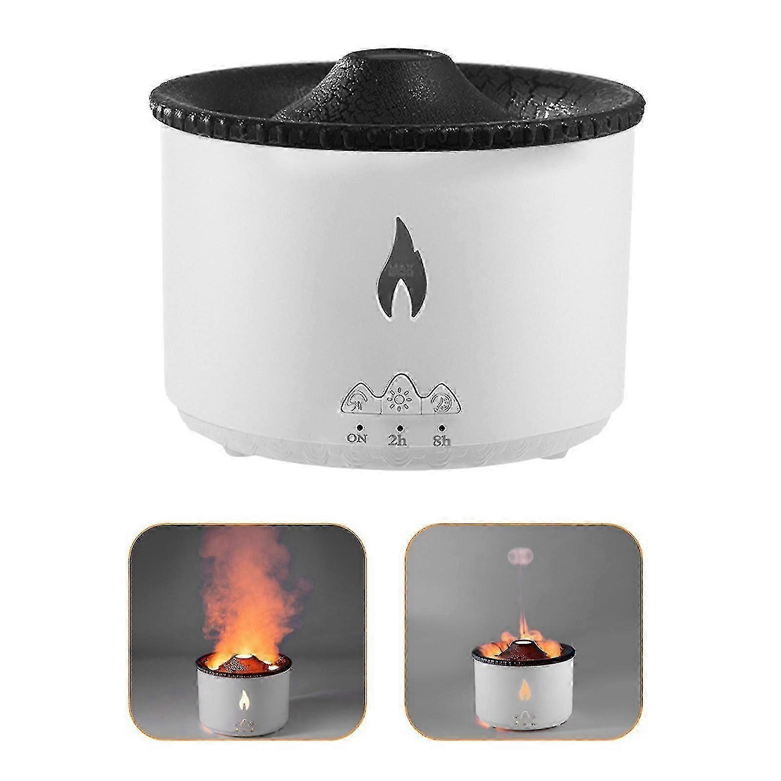 Diffuseur de flamme 360ml Humidificateur, Diffuseur d’aromathérapie volcan à ultrasons 2 Mode Essentiel Oil_Featured Cadeau 56