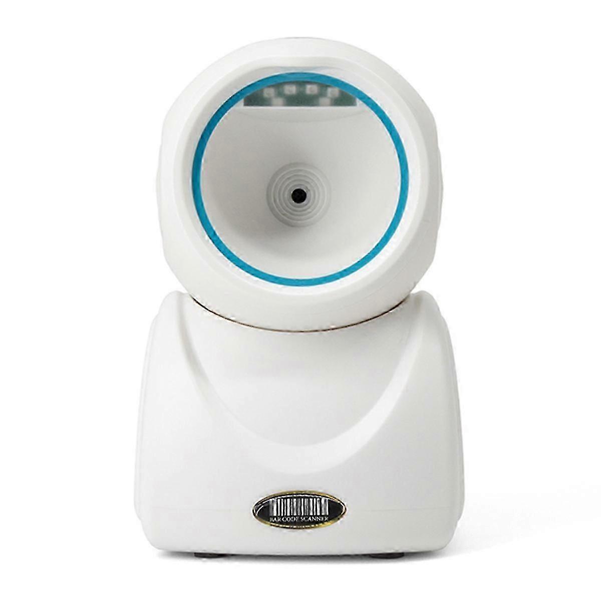 2d Omnidirectional Barcode Scanner 1d 2d Qr Code Desktop Auto Sense Bar Code Usb Data Matrix Reader Sensor White