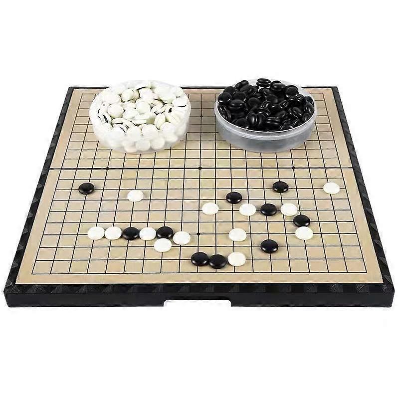 29X29CM Magnetic Go Game Board with Unique Convex Stones - Portable and Ready to Carry Set