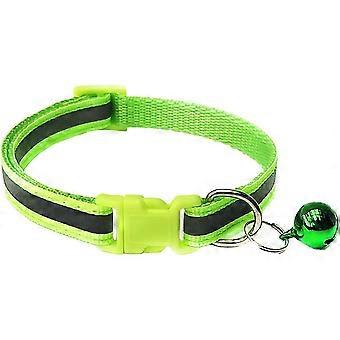 Footprint & Reflective Cat Collar with Bell Basic Dog Cat Collar Buckle Adjustable Polyester Cat Dog Collar or Seatbelts