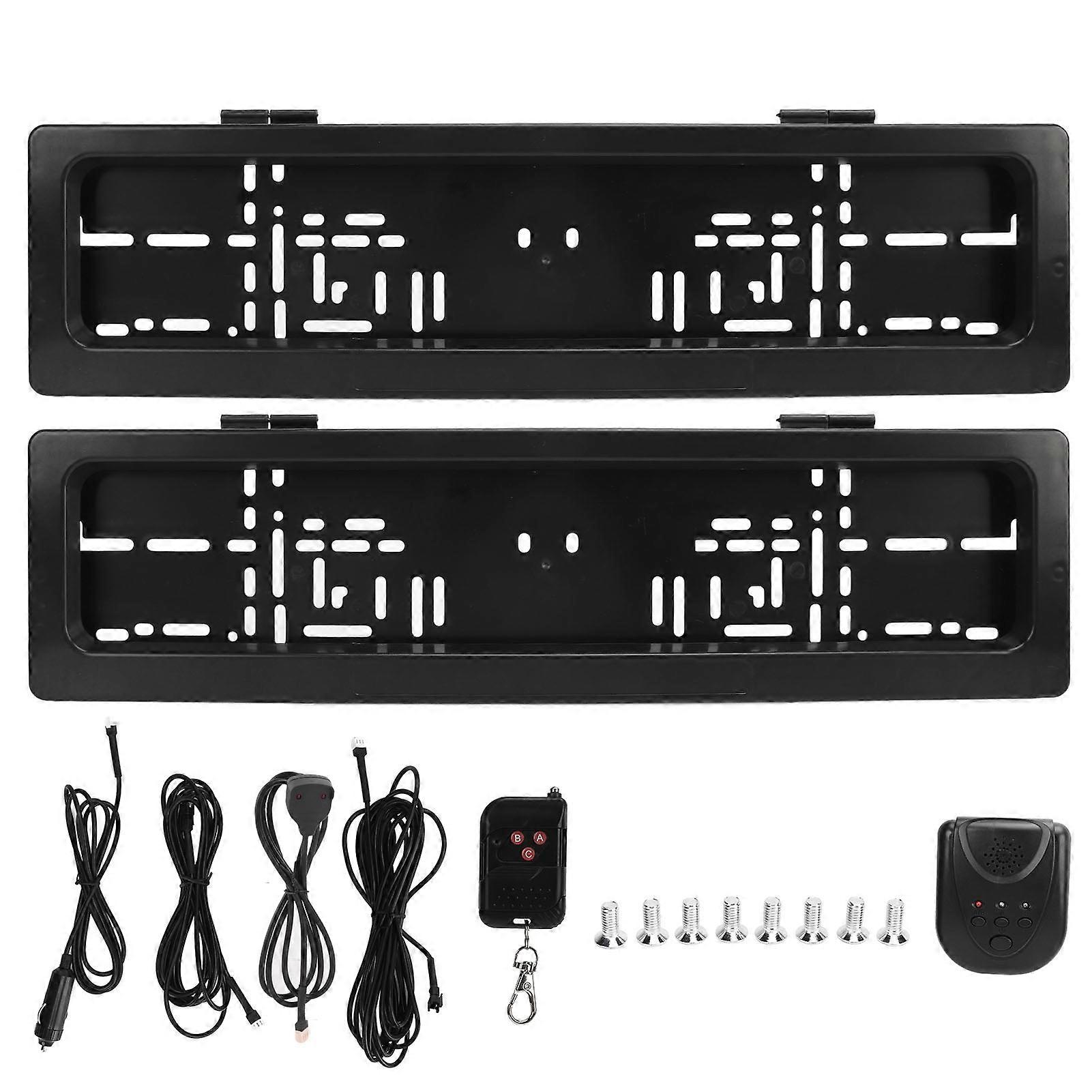 Electric License Plate Frame Rustproof Number Plate Bracket Universal Fit for Standard Vehicle