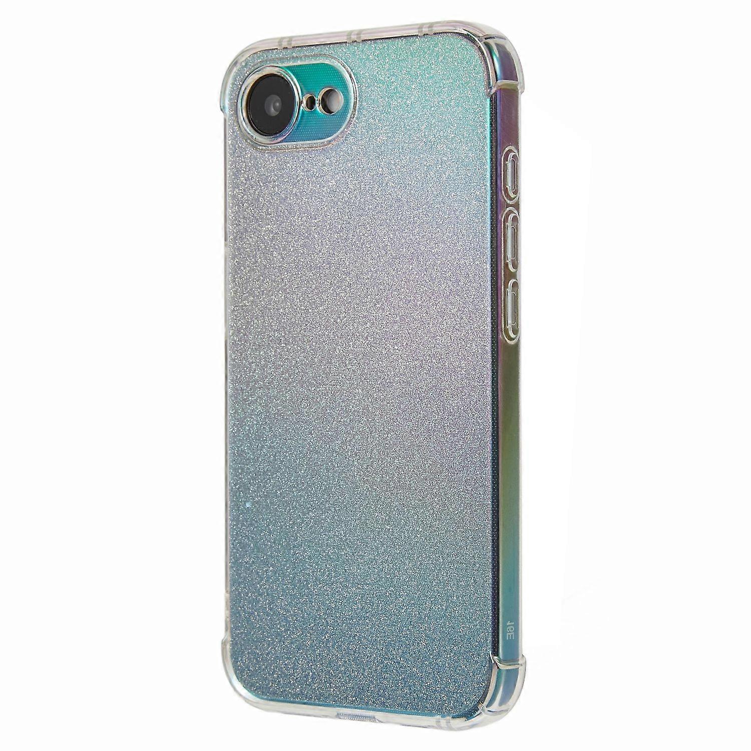 For iPhone 16e Case TPU Protective Phone Cover with Gradient Glitter Card