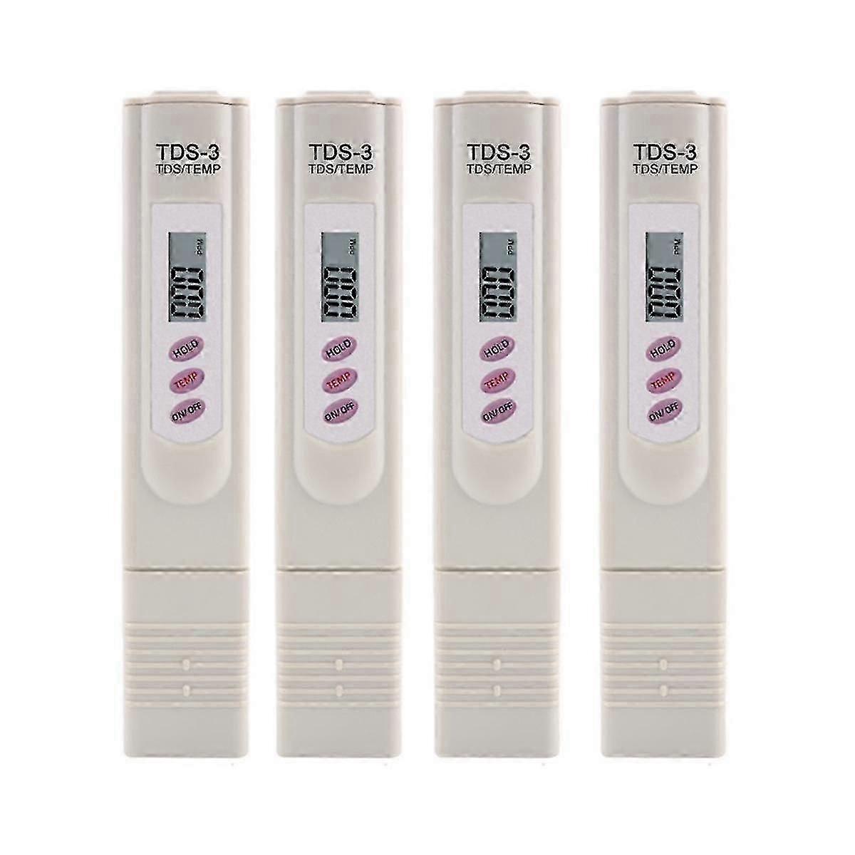 4 st Tds Meter Vattenkvalitet Testare Filterpenna Testa vattenkvalitet för dricksvatten / simning