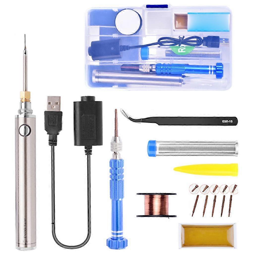 Handheld 5V 8W Electronics Welding Solder Irons Tool with USB Tin Wire