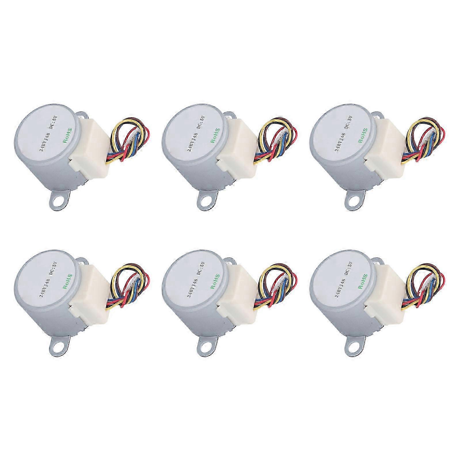 6PCS Reduction Stepper High Precision Reduction Stepping Motor for Equipment DC 5V Fans Heaters Burners Stage Lighting