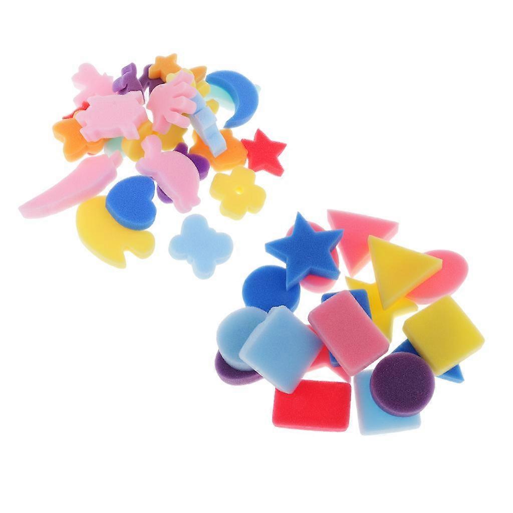 ミックスチルドレンズキッズペインティングスポンジアートクラフトペインティングスポンジスタンプ