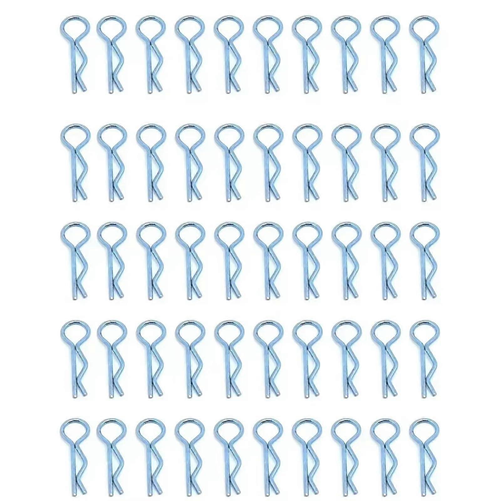 RC Car Upgrade Parts for Crawler for Buggy Drift Model Car 1/10 Cars Shell Body Clips P Housing Latch R Buckles Fixed 50PCS RC Car Parts(Blue)