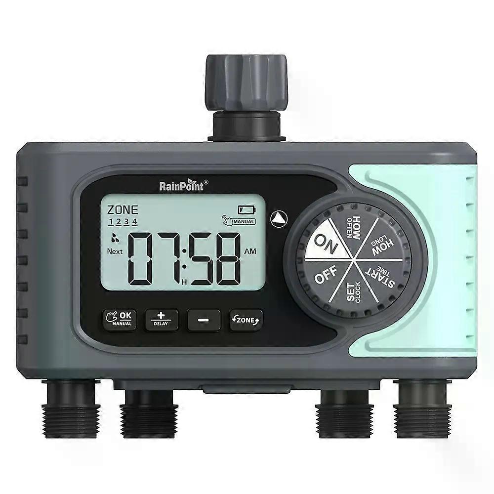 New Electronic Automatic Watering 4 Zone Outlet Digital Display Water Timer Garden Irrigation Controller For Garden