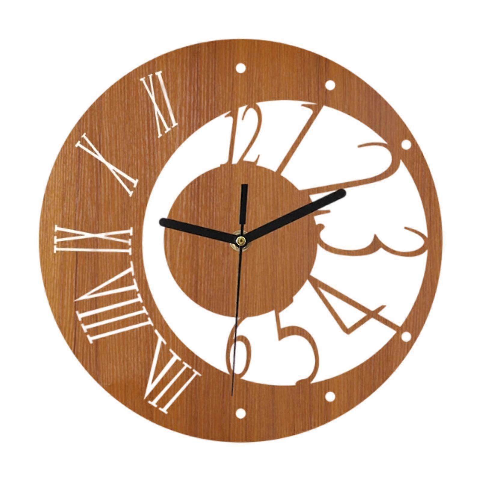 Nordic Wall Clock Decorative Large Numbers Home Decor Non Ticking Wall Hanging