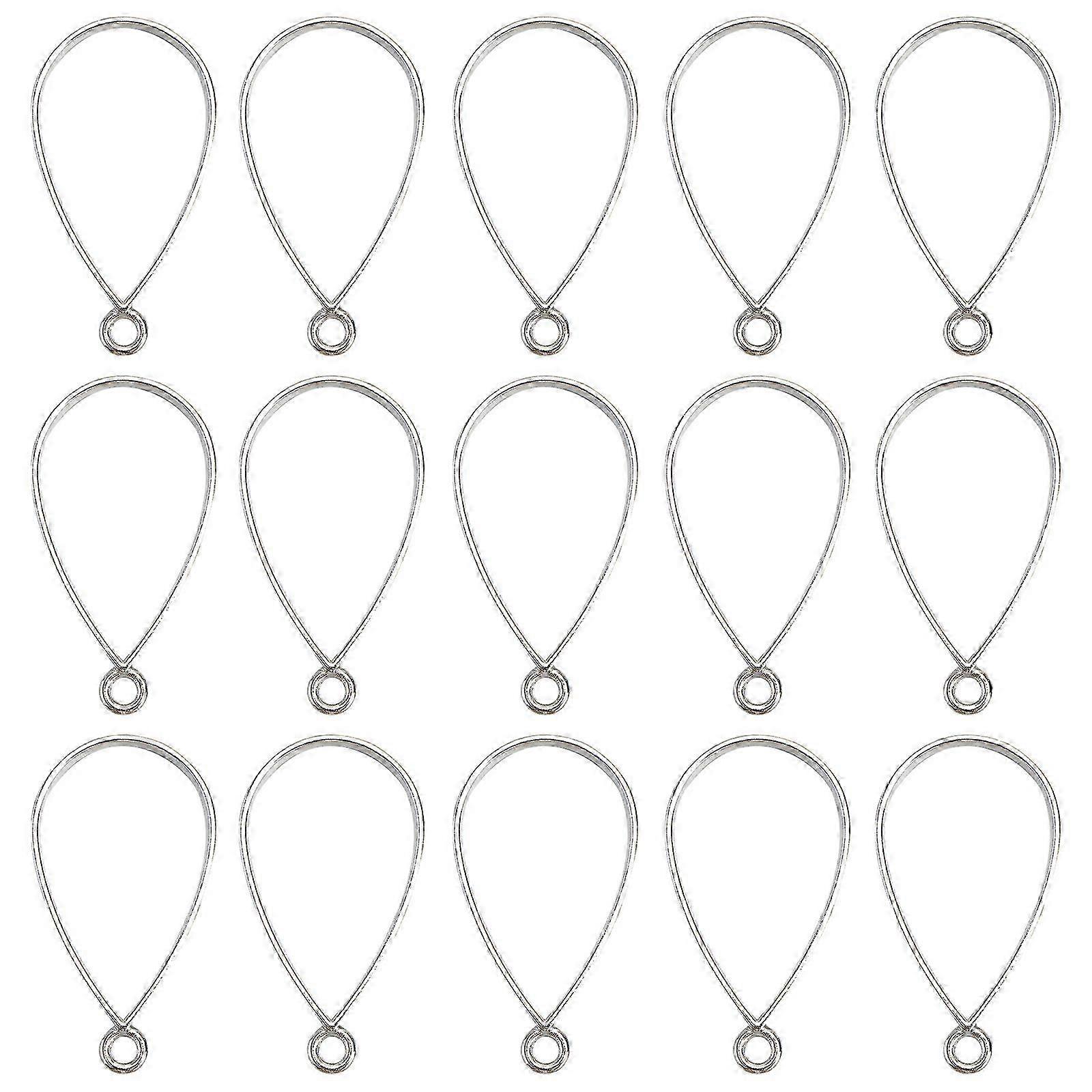 50個レトロリストチェーンペンダントDIYクラフト素材シルバー38x2cm