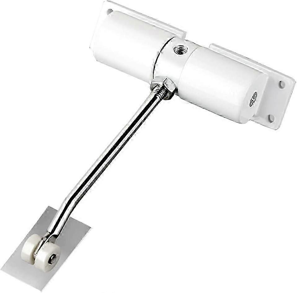 Zinc Alloy Adjustable Automatic Door Closer - For Home or Commercial Use - White