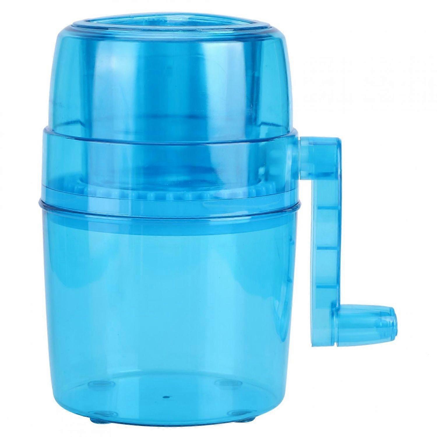 Portable Shaved Ice Machine, Hand-Cranked Snow Cone Machine, Home Ice Crusher, Suitable For Dinner Parties, Blue, 1 Pack