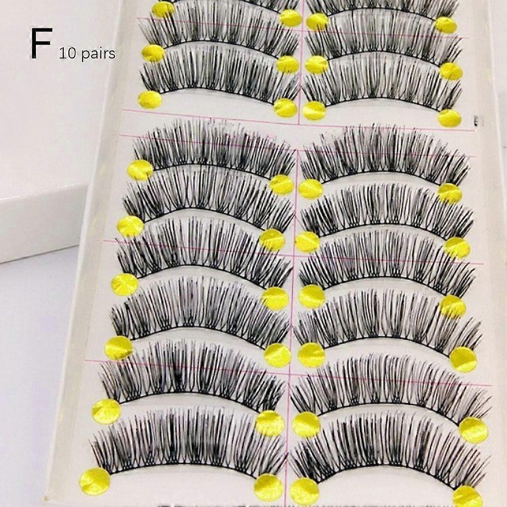 Natural False Eyelashes 10 Pairs Reusable Cruelty-Free Flawless Volume M14j Premium