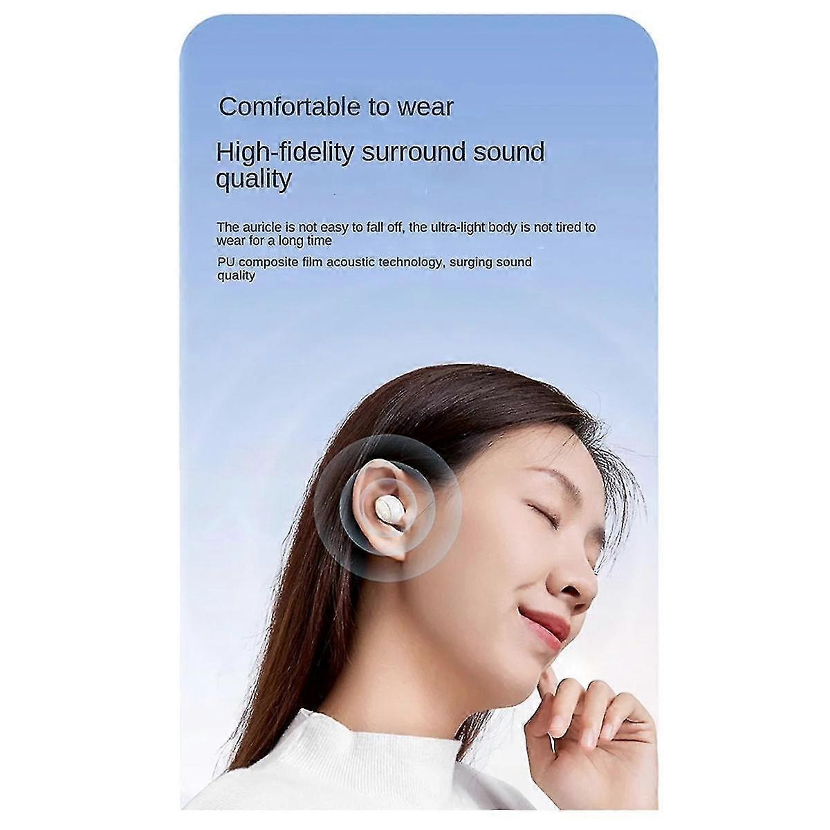 Wireless Bluetooth Earphone In-Ear Noise Cancellation Smart Digital Display HD Call Low Latency Earphone,A