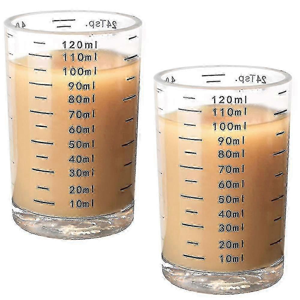 2pcs Espresso Measuring Glass Set