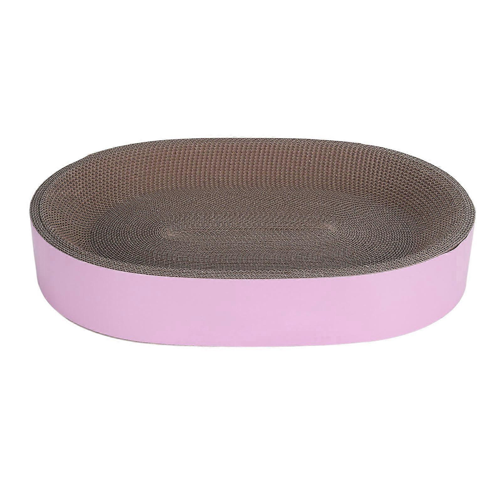 القط خدش سرير بيضاوي مموج ورقة القط خدش المجلس عش حوض خدش لمخلب طحن حماية الأثاث الأرجواني 