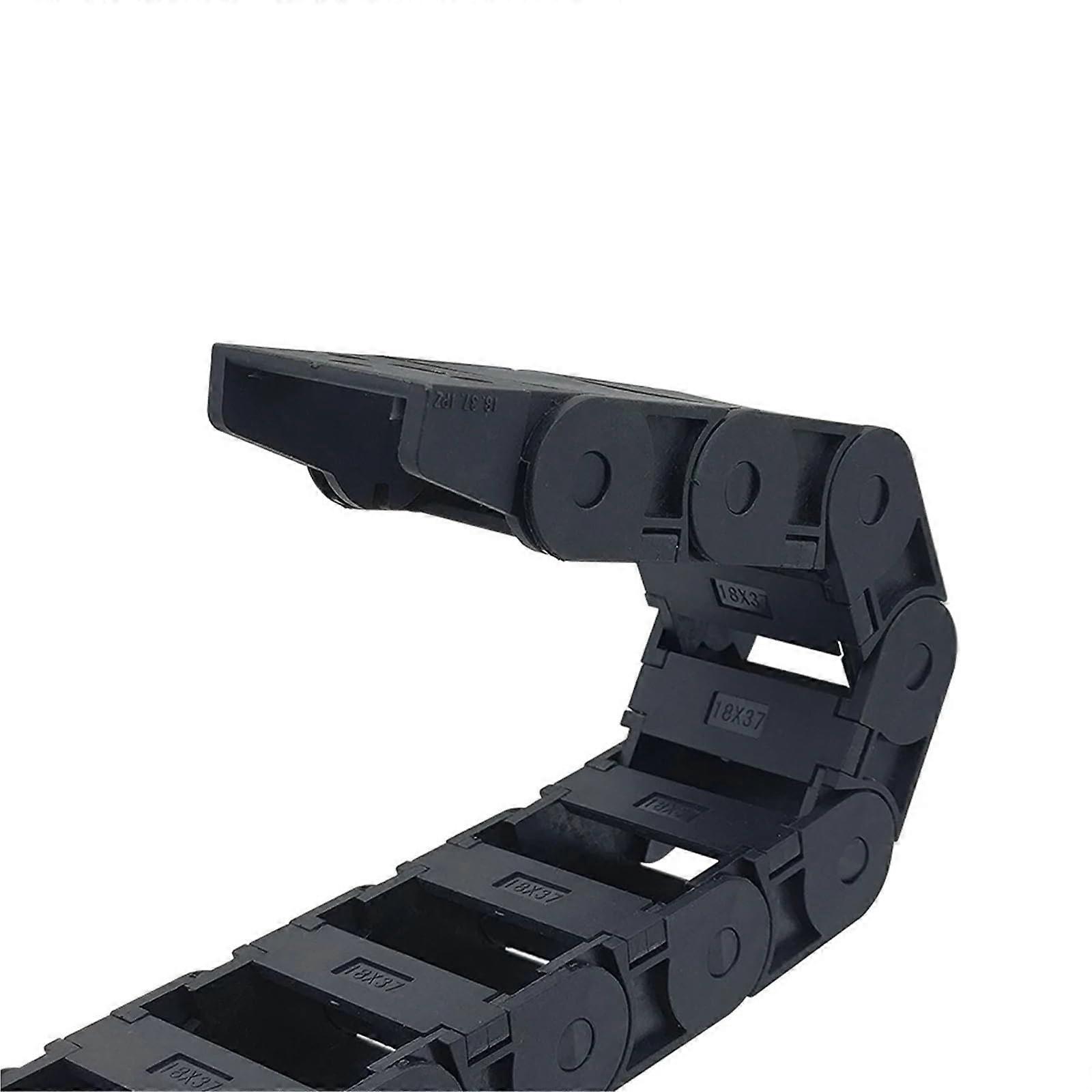 Semienclosed plastic chain without opening, 18 x 18, 18 x 25, 18 x 37 and 18 x 50 mm, for CNC (18 x 18 mm) 18X18 MMSEMIENCLOSED 38 Mm