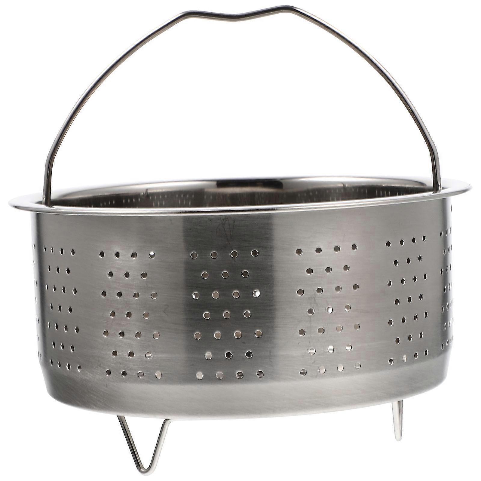 Stainless Steel Steamer Basket, Multi-purpose Insert for Fast Drainage and Steaming