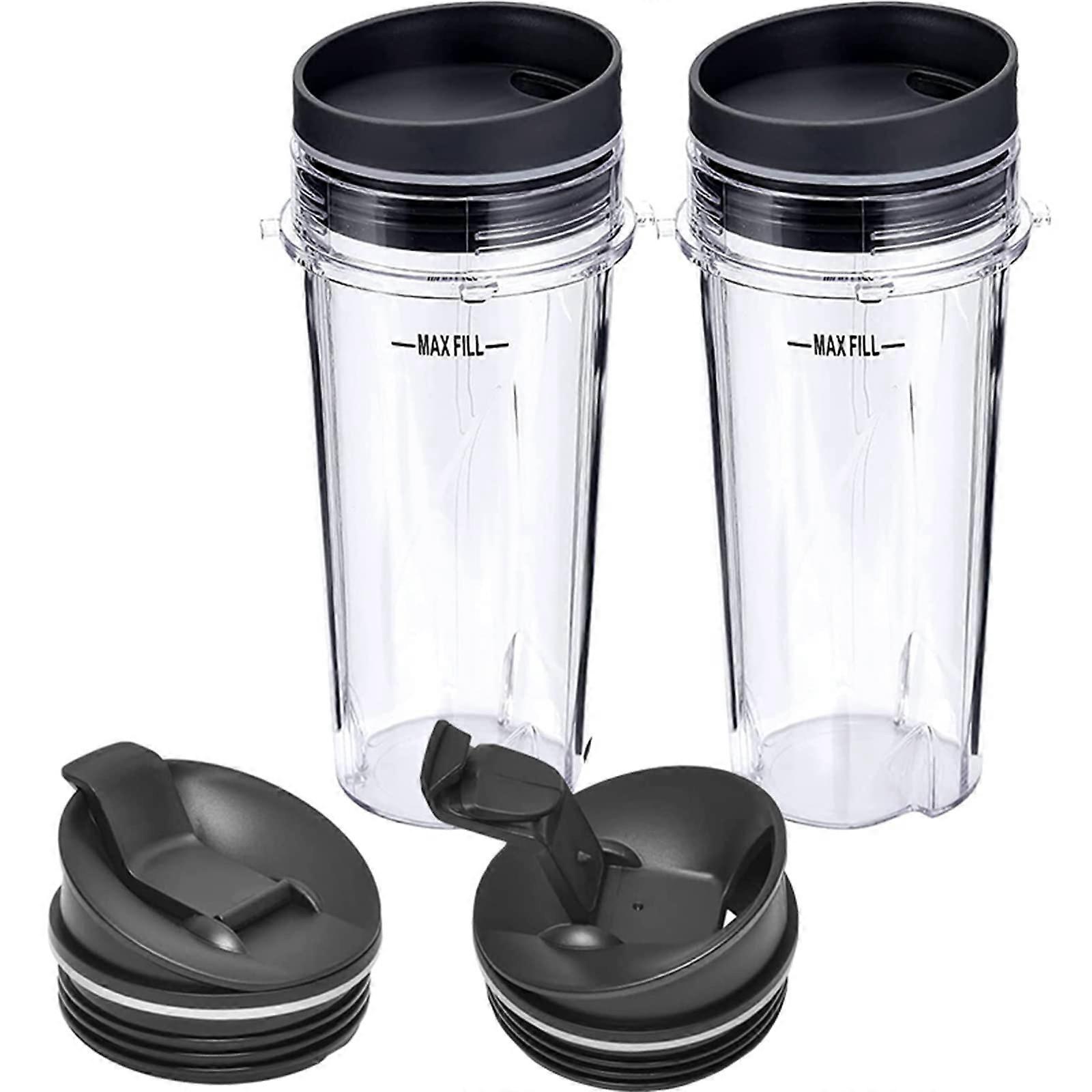Replacement Juicer Cup 16oz With Lid, Single Serving, Reusable Water Bottle