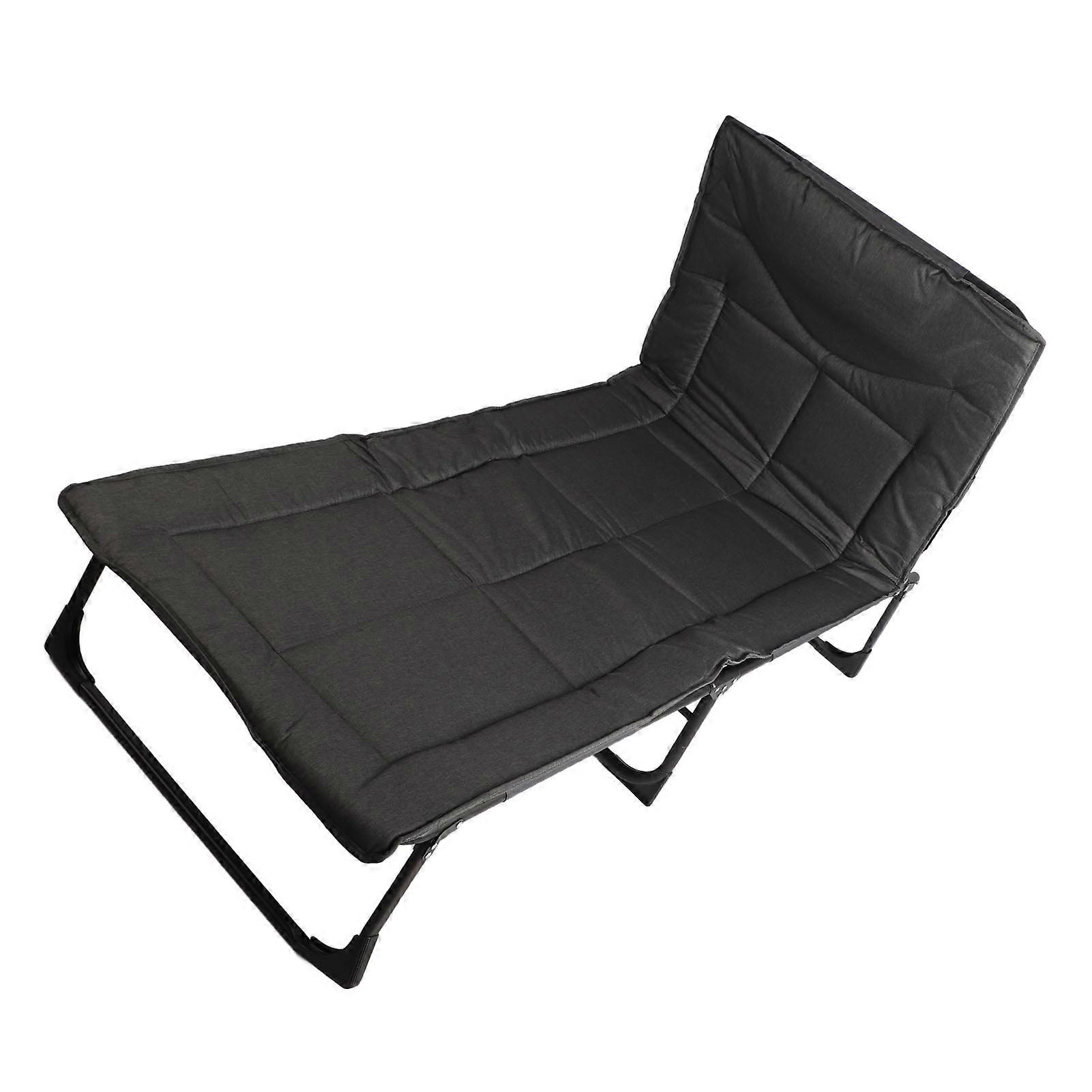 Folding Cot Adjustable Backrest Camping Bed Comfortable Support Breathable Portable Sleeping Cot for Pool Beach Office 