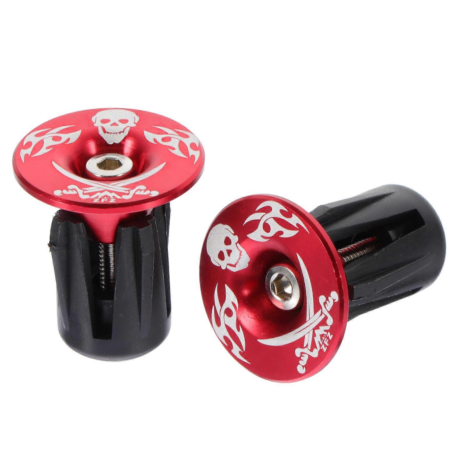 Bike Handlebar End Caps Red 3x25x25cm Locking Gripping Replace Old Or Broken Plug 1Pair