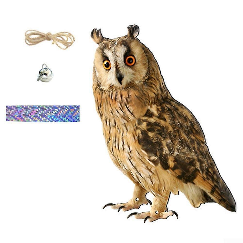 Acrylic Owl Decoy Bird for Bird Control in House and Garden, Effective Deterrent Method Made of Weatherproof Material