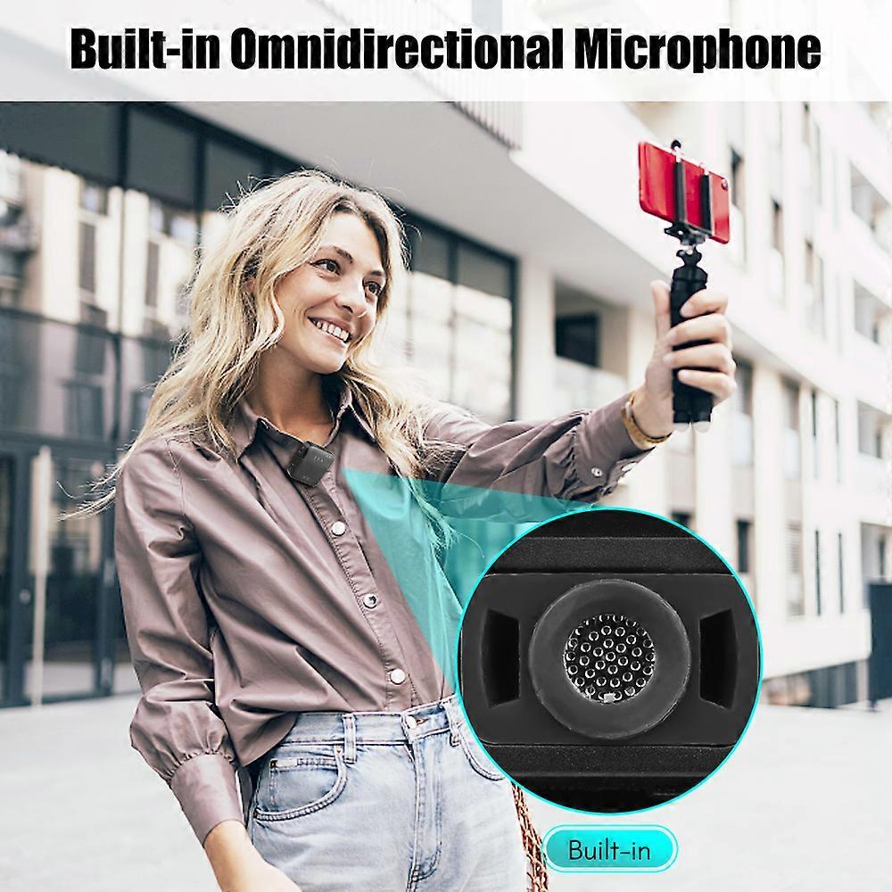2.4G Mini Wireless Mic System: 2 Transmitters, 1 Receiver, for Vlog, Interview, Streaming