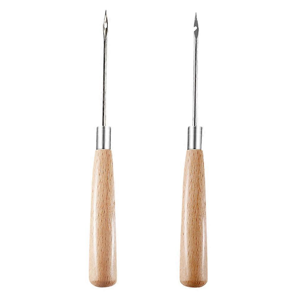 Handmade Craft Tool Sewing Awl for Leatherworking 2Pcs