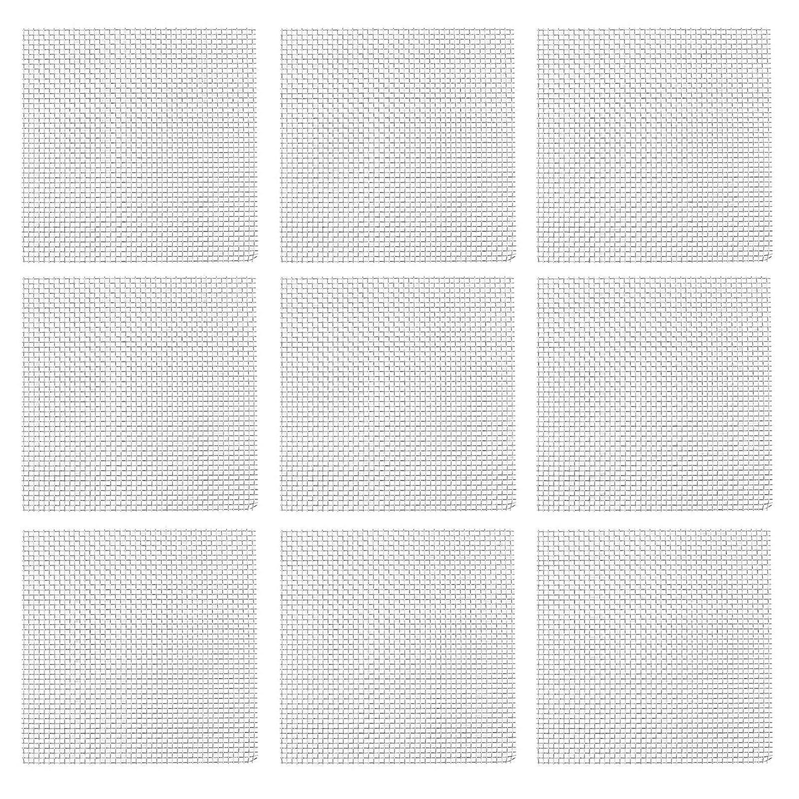 Tank Moss Net Stainless Steel Wire Mesh Pad Aquarium Use Silver 10x10cm Fixing Moss 10Set