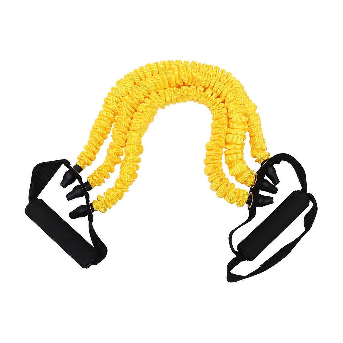 Strength Training Expander Spring Exerciser 3 Way Resistance Band Fitness Equipment Pectoral Trainer 3x10 Yellow