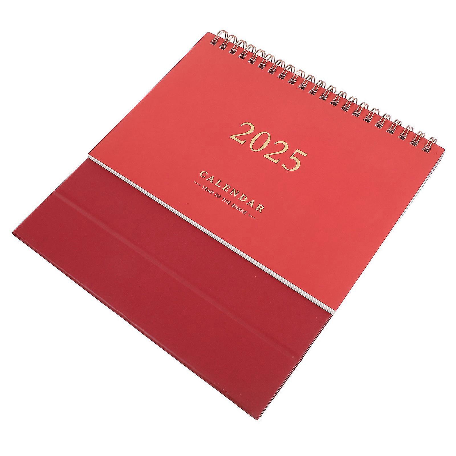 Monthly Calendar Desktop Office Calendar for Desk Dark Red 19.00X16.30X8.00CM Date Tracking 1Pack