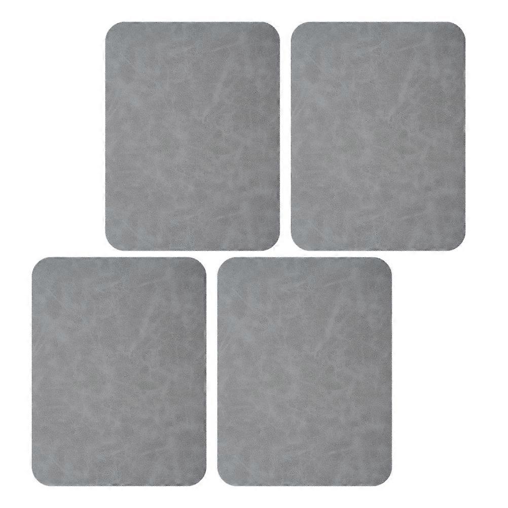Dinner Table Mats Kitchen Placemats Non Slip Insulation Placemat Rectangular Leather 4Pcs